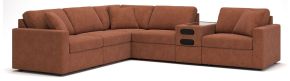 Signature Design by Ashley® 92102S14 Modmax - 6-Piece Sectional With Audio System Console - Spice