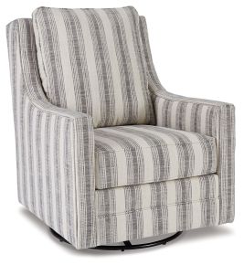 Signature Design by Ashley® A3000207 Kambria - Swivel Glider Accent Chair - Ivory / Black