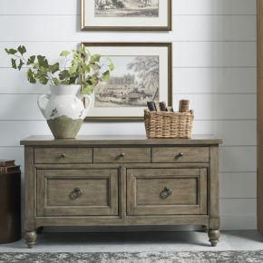 Liberty Furniture 615-HO121 Americana Farmhouse - Credenza - Dusty Taupe