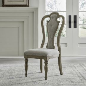 Liberty Furniture 244N-C2501S Magnolia Manor - Splat Back Upholstered Side Chair (RTA) - Light Brown