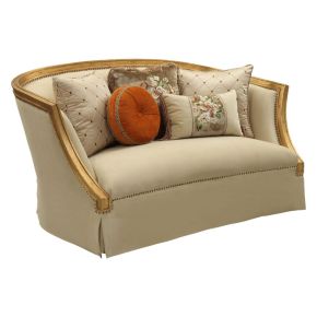 ACME 50836 Daesha - Loveseat - Tan Flannel & Antique Gold
