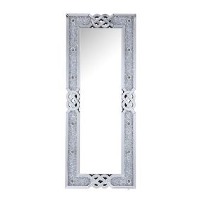 ACME 97758 Noralie - 63" Rectangular Floor Mirror With Faux Diamonds - Mirrored