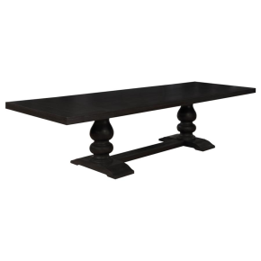 CoasterEssence 121231 Phelps - Extension Leaf Dining Table Distressed Noir - Distressed Nior