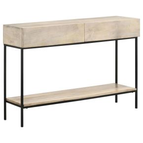 CoasterEssence 959541 Rubeus - 2-Drawer Wood Entryway Console Table - White Washed