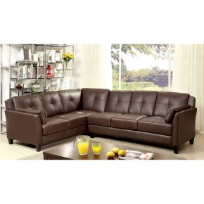 Furniture of America CM6268BR-SET Peever - Sectional - Brown