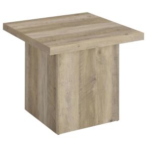 Coaster Fine Furniture 710877 Devar - Square Engineered Wood End Table - Distressed Pine