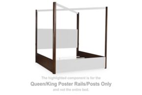 Signature Design by Ashley® PCB857-51 Dilenno - Queen/King Poster Rails/Posts - Dark Brown