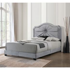 ACME 26410Q Frankie - Queen Bed - Gray Velvet