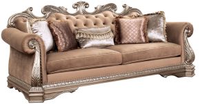 ACME 56930 Northville - Sofa With 5 Pillows - Velvet & Antique Silver