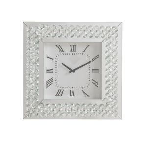 ACME 97044 Lotus - Wall Clock - Mirrored & Faux Crystals