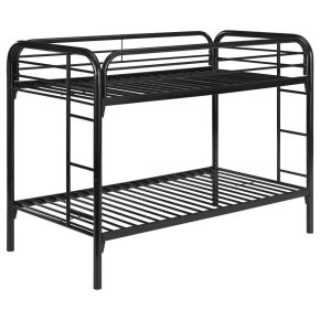 CoasterEveryday 2256K Morgan - Metal Twin Over Twin Bunk Bed - Black