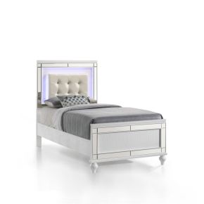 New Classic BA9698W-520 Valentino - 3/3 Twin Footboard & Slats - White