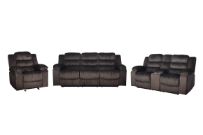 New Classic 20-U1816B-3NP Willow - 3 Piece Sofa & Loveseat & Recliner - Brown