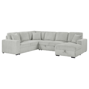 Coaster Fine Furniture 501208B1 Devonshire - Left Sofa With 2 Pieces Pillow, Box 1 of 3 - Gray