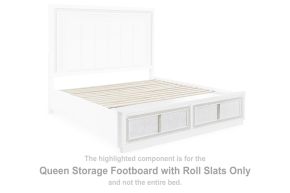 Signature Design by Ashley® B822-54S Chalanna - Queen Storage Footboard With Roll Slats - White