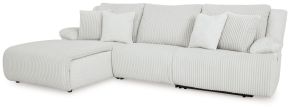 Signature Design by Ashley® 92706S7 Top Tier - 3-Piece Reclining Sectional Sofa With Laf Press Back Chaise - Alloy