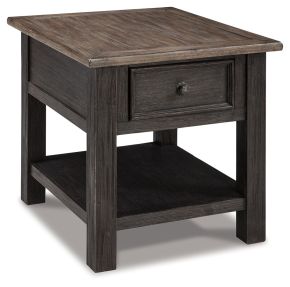 Ashley Furniture T736-3 Tyler Creek - Rectangular End Table - Grayish Brown / Black