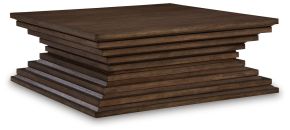 Ashley Furniture T821-8 Hannodream - Square Cocktail Table - Warm Brown