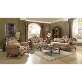 ACME 56031 Ragenardus - Loveseat - Fabric & Vintage Oak