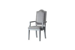 ACME 68863 House Marchese - Arm Chair (Set of 2) - Two Tone Gray Fabric & Pearl Gray