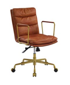 ACME 92498 Dudley - Executive Office Chair - Rust Top Grain Leather