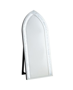 ACME 97981 Noralie - Floor Mirror - Mirrored & Faux Diamonds
