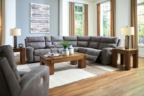 Signature Design by Ashley® 61003/58/57/31/77/46/62/13 Next-gen Durapella - Slate - 7 Pc. - 6-Piece Power Reclining Sectional, Power Recliner