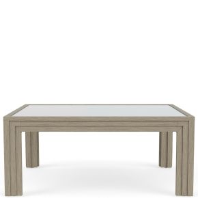 Riverside Furniture 91902 Wilde - Square Glass Top Coffee Table - Light Brown