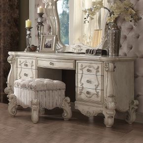ACME 21137 Versailles - Vanity Desk - Bone White