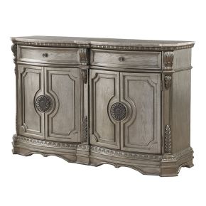ACME 66925 Northville - Server With Marble Top - Marble Top & Antique Silver
