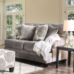 Furniture of America SM5142GY-LV Bonaventura - Loveseat - Gray / Pattern