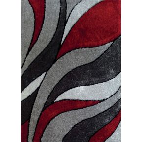 Furniture of America RG4138 Caledon - Area Rug - Gray / Red