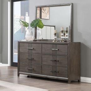 New Classic 00-6001-DM Landon - Dresser & Mirror - Light Brown