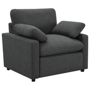 Coaster Fine Furniture 609533P Collins - Upholstered Power Recliner Chair - Dark Gray