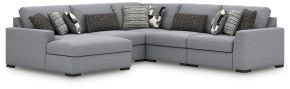 Benchcraft® 61305S8 Bealton - 5-Piece Sectional With LAF Corner Chaise - Salt And Pepper