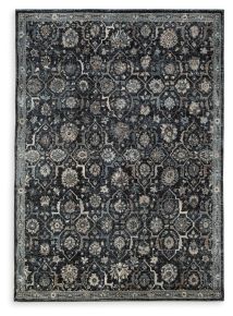 Signature Design by Ashley® R406112 Hilcott - Blue / Cream / Brown - Medium Rug
