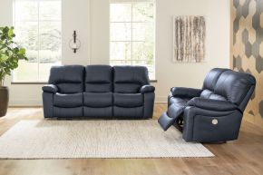 Signature Design by Ashley® U43809/87/74 Leesworth - 2 Pc. - Power Reclining Sofa, Power Reclining Loveseat - Ocean