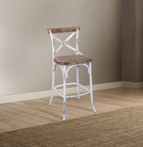 ACME 96642 Zaire - Bar Chair - Antique White & Antique Oak