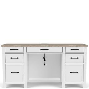 Riverside Furniture 28631 Finn - Executive Desk - White