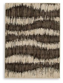 Signature Design by Ashley® R406841 Keradon - Cream / Brown - Large Rug