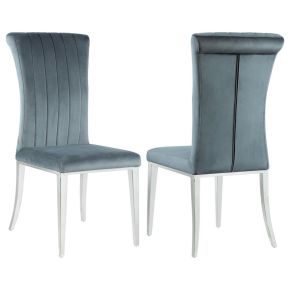 CoasterElevations 109452 Beaufort - Upholstered Dining Side Chair (Set of 2) - Steel Gray