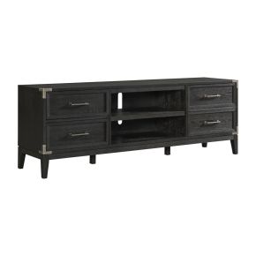 Intercon LG-HT-8428-WST-C Laguna - 84" TV Console - Weathered Steel