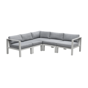 Intercon NS-SF-ARMLSS-BUF-5PC Nash - 5 Piece Outdoor Seating Sectional - Buff