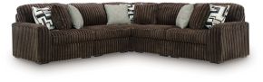 Signature Design by Ashley® 98104S26 Midnight-Madness - 5-Piece Sectional - Chocolate