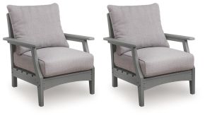 Ashley Furniture PCP803-820 Cove Beach - Lounge Chair With Cushion (Set of 2) - Gray