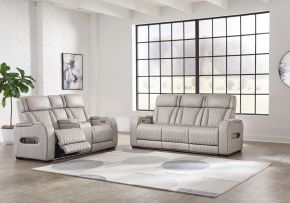Signature Design by Ashley® U27105/15/18 Boyington - 2 Pc. - Power Reclining Sofa, Power Reclining Loveseat - Gray