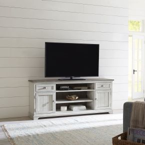Liberty Furniture 303W-TV72 Ocean Isle - 72" Entertainment TV Stand - Antique White