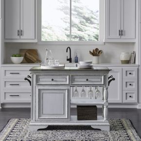 Liberty Furniture 244-AT3000 Magnolia Manor - Bar Cart - White