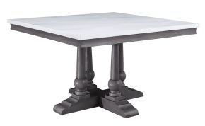 ACME 73270 Yabeina - Dining Table - Marble Top & Gray Oak Finish - 30"