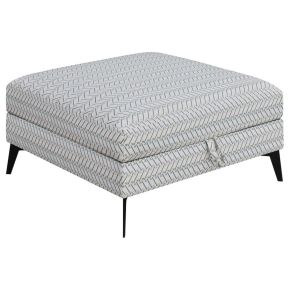 CoasterEveryday 509807 Clint - Square Upholstered Tufted Storage Ottoman - Aloe